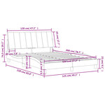 vidaXL Lit avec matelas noir 120x200 cm velours