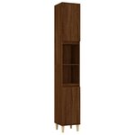 vidaXL Ensemble de meubles de salle de bain 3 Pièces Chêne marron