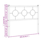 vidaXL Tête de lit métal noir 100 cm