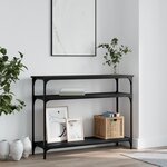 vidaXL Table console noir 100x29x75 cm bois d'ingénierie