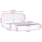 vidaXL Cadre de lit avec LED sans matelas bleu 160x200 cm velours
