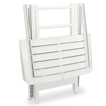 vidaXL Ensemble de bistro pliable 3 Pièces Plastique Blanc