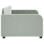 vidaXL Lit de repos sans matelas gris clair 90x190 cm velours