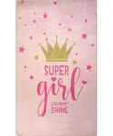 Tapis enfant SUPER GIRLS 120 x 160 cm - Rose
