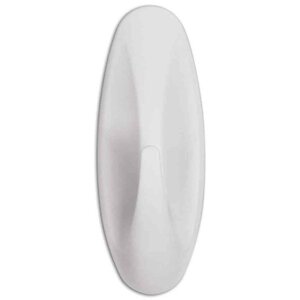 Blister de 2 crochets design plastique taille M blanc COMMAND