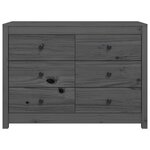 vidaXL Armoire latérale Gris 100x40x72 cm Bois de pin massif