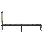 vidaXL Cadre de lit en métal sans matelas chêne sonoma 100x190 cm