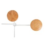 Patère murale Design, 6 patères - Blanc bois/métal