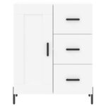 vidaXL Buffet haut Blanc 69 5x34x180 cm Bois d'ingénierie