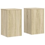 vidaXL Supports pour plantes 2 Pièces chêne sonoma bois d'ingénierie