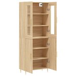 vidaXL Buffet haut Chêne sonoma 69 5x34x180 cm Bois d'ingénierie