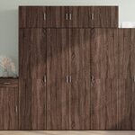 vidaXL Armoire de rangement chêne brun 80x42 5x225cm bois d'ingénierie