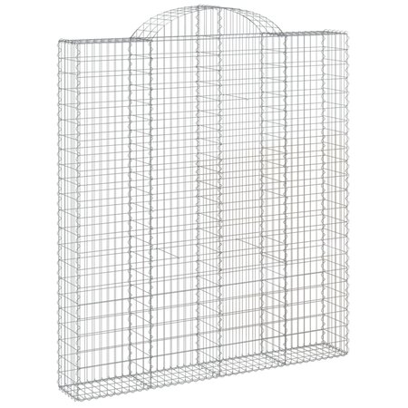 vidaXL Panier de gabions arqué 200x30x220/240 cm Fer galvanisé