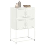 vidaXL Buffet blanc 68 5x38 5x107 cm acier