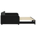 vidaXL Lit de jour avec lit gigogne noir 100x200 cm velours