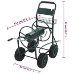 vidaXL Chariot dévidoir avec connecteur de tuyau 1/2" 75 m Acier