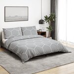 vidaXL Ensemble de housse de couette Gris 220x240 cm Coton
