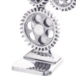 Serre-livres vidaXL 2 Pièces Argent 10x10x22 cm Aluminium Cog
