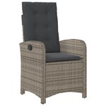vidaXL Ensemble de salle à manger de jardin 5 pièces avec coussins en rattan poly gris