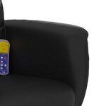 vidaXL Fauteuil inclinable de massage avec repose-pied noir similicuir
