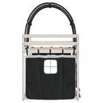 vidaXL Lit superposé avec rideaux blanc/noir 75x190 cm bois pin massif