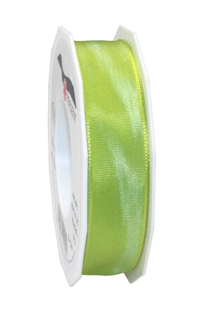 Ruban de soie acetat laitonné lyon 25-m-rouleau 25 mm vert citron