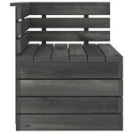 vidaXL Salon palette de jardin 7 Pièces Bois de pin massif Gris foncé