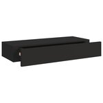 vidaXL Étagère à tiroir murale Noir 60x23 5x10 cm MDF