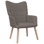 vidaXL Chaise de relaxation avec tabouret Taupe Tissu