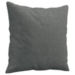 vidaXL Ensemble de canapés 3 Pièces coussins gris foncé tissu