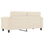 vidaXL Canapé à 2 places Beige 140 cm Tissu microfibre