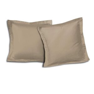 2 Taies d'Oreillers 100  coton 63 x 63 cm - Beige