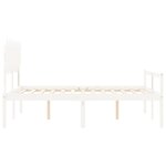 vidaXL Lit pour personne âgée et tête de lit 140x200 cm bois massif