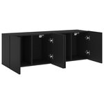 vidaXL Meubles TV muraux 2 Pièces noir 60x30x41 cm