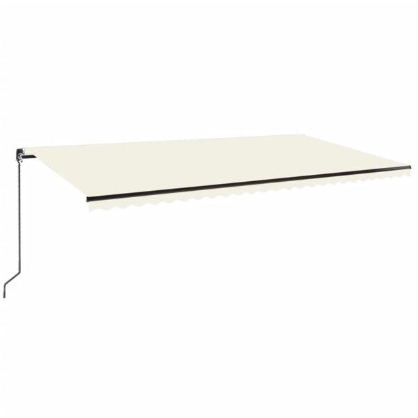 vidaXL Auvent manuel rétractable 600x350 cm Crème
