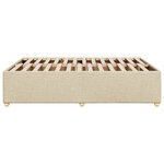 vidaXL Cadre de lit sans matelas crème 140x190 cm tissu