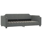 vidaXL Lit de jour avec gigogne et tiroirs gris foncé 80x200 cm tissu