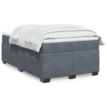 vidaXL Sommier à lattes de lit et matelas gris foncé 120x190cm velours