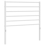 vidaXL Tête de lit métal blanc 80 cm