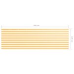 vidaXL Écran de balcon Blanc et jaune 120x400 cm Tissu Oxford