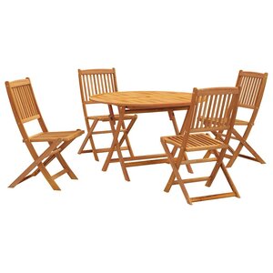vidaXL Ensemble de salle à manger de jardin 5 Pièces bois d'acacia solide