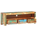 Vidaxl meuble tv 119x30x41 cm bois de récupération massif