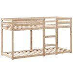 vidaXL Lit superposé avec toit 90x190 cm bois massif de pin