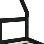 vidaXL Cadre de lit pour enfant noir 80x160 cm bois de pin massif
