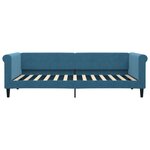 vidaXL Lit de jour avec matelas bleu 90x200 cm velours