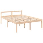 vidaXL Lit pour personne âgée et tête de lit petit double bois massif
