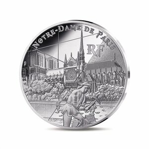 UNESCO - CATHÉDRALE NOTRE-DAME DE PARIS RIVES DE SEINE Monnaie de 10€ Argent