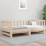 vidaXL Lit coulissant 2x(80x200) cm Bois de pin massif