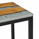 vidaXL Tables gigognes 3 Pièces Bois de teck massif et polyrésine