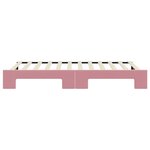 vidaXL Lit de jour avec gigogne sans matelas rose 90x200 cm